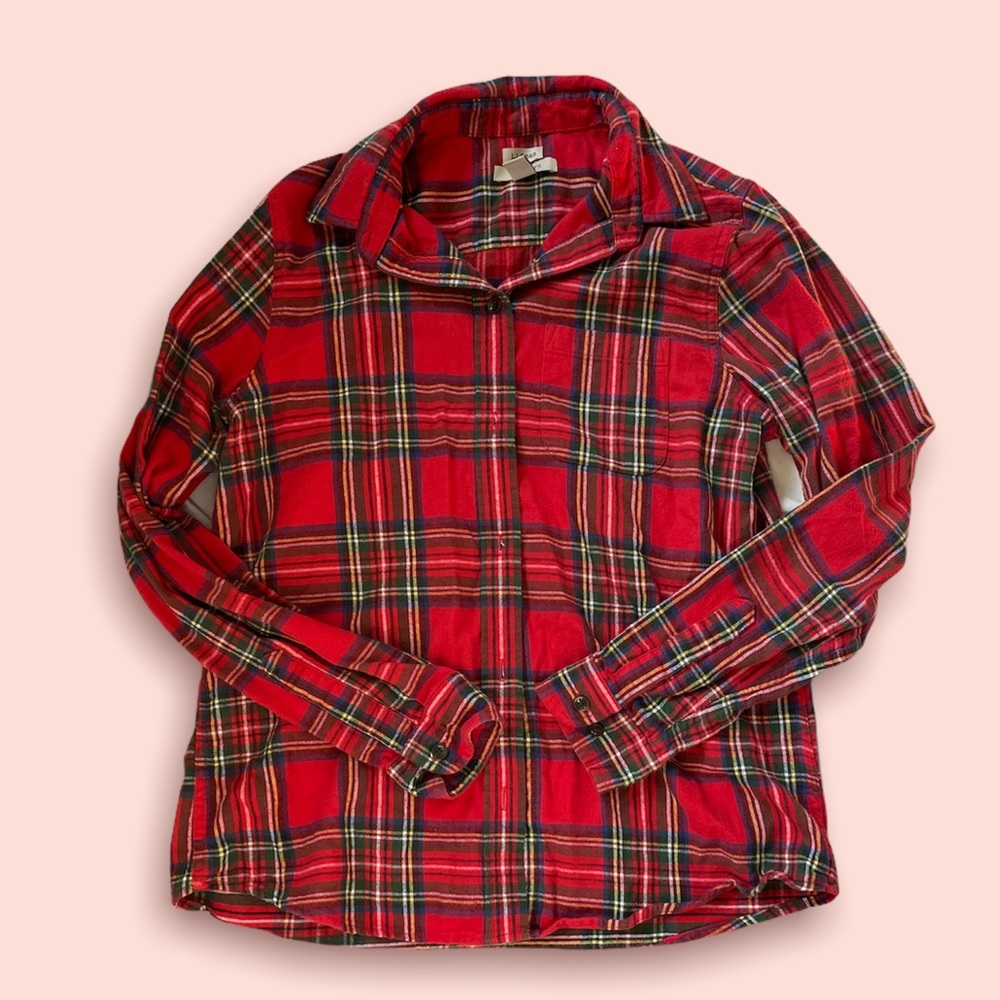 LL Bean red flannel top